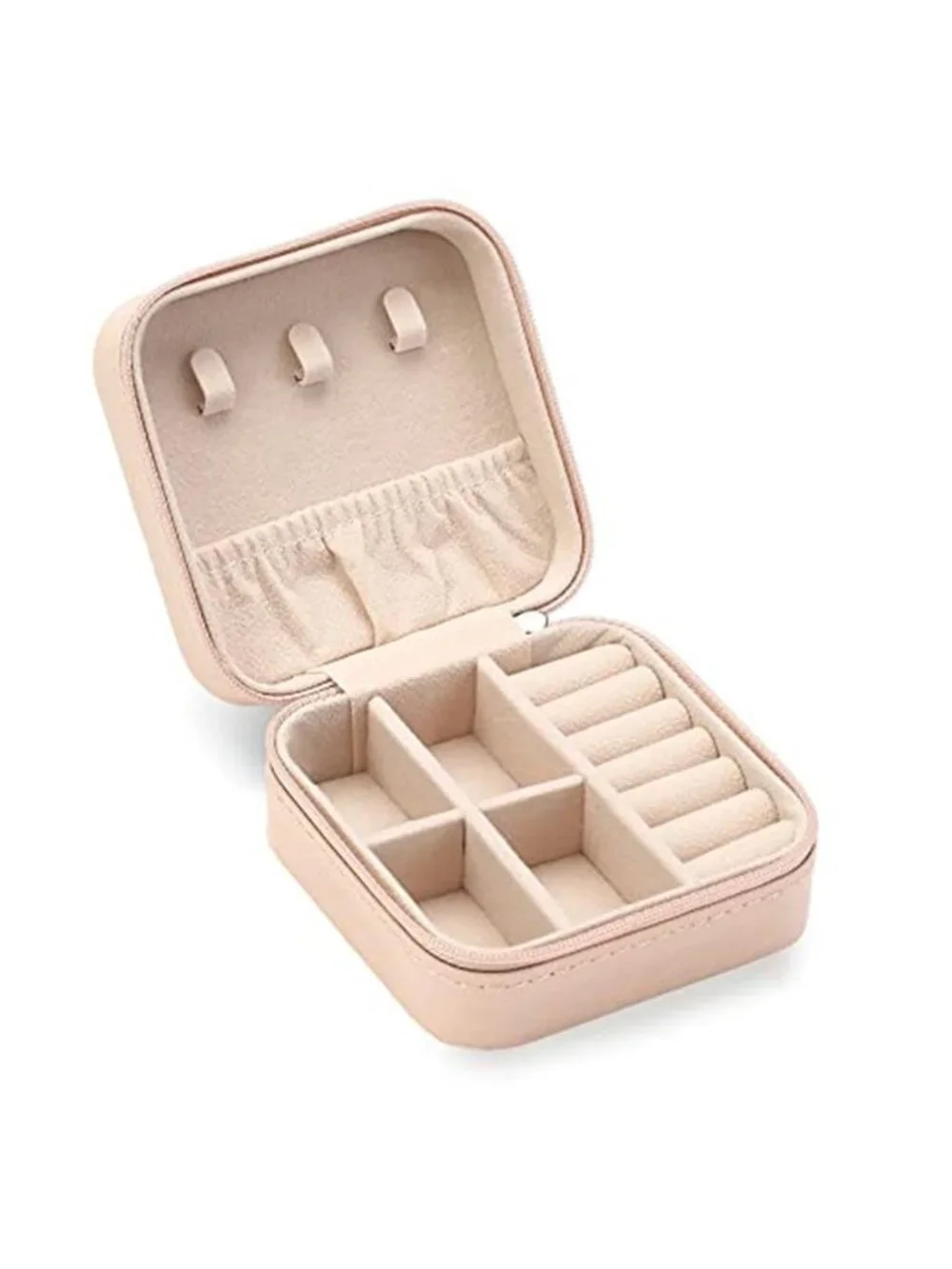 Pink Travel Jewelry Case Small Organizer Rings Earrings Necklace Gift Women